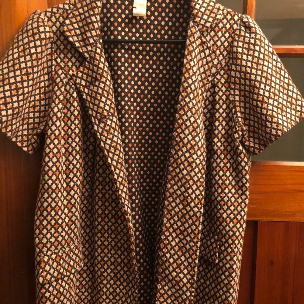 Short Sleeve Tweed Jacket